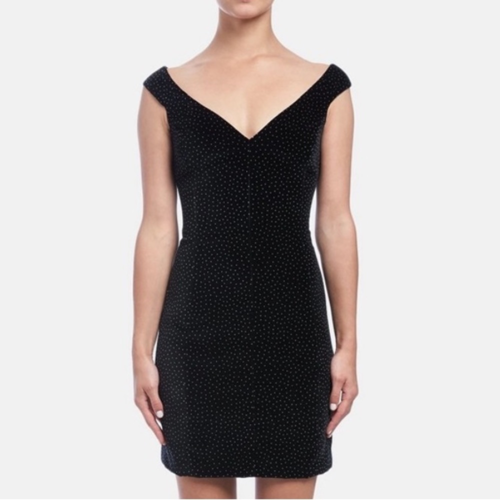 NWT - Theory Off The Shoulder Dress in Dotted Velvet
